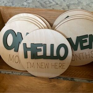 Wooden Baby Milestone Discs